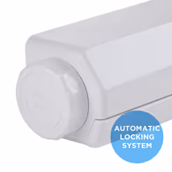 Minky Homecare 5 Line Retractable Indoor Clothesline - 5 x 14 Feet Wall Mounted Drying Rack Laundry Line - 72 Feet  White