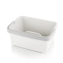 Minky Large Storage Caddy - Easy to Clean Plastic Storage Bin with Foldaway Handle - Perfect for Cleaning  Crafts  Baby Items  DIY - Great f