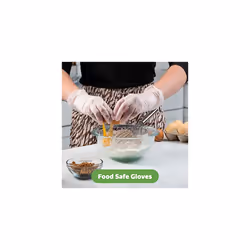 [100 Pack] Clear Powder-Free Vinyl Disposable Plastic Gloves - Medium