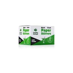 400 Pack 100 Biodegradable Paper Sip StirrersStraws Black for Cocktail Coffee
