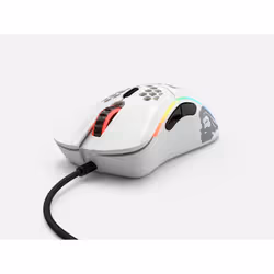 Glorious Gaming Model D Minus (Matte White), Right-hand, Optical, USB Type-A, 3200 DPI, 1 ms, White