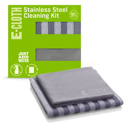 E-Cloth Stainless Steel Microfiber Cleaning Cloth Kit - Stainless Steel Cleaner for Appliances  Oven  Stove  & More - Microfiber Towels for Cars - Reu