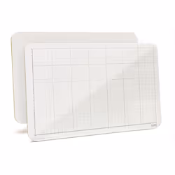 Handheld Grid Whiteboard  11"""" x 17"""" x 1/8"""" Double Sided Dry Erase Grid Lap Boards  No Ghosting  Made in The USA