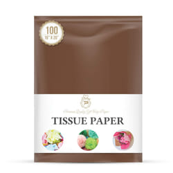 Chocolate Brown Gift Wrapping Tissue Paper for Gift Packaging  Floral  Birthday  Christmas  Halloween  DIY Crafts and More 15"""" X 20"""" 100 Sheets