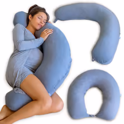 Pharmedoc crescent cooling Pregnancy Pillows - Body Pillow for Adults - Side Sleeper - Maternity and Nursing Pillow Breast Fe ...