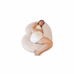 The CeeCee Pillow by PharMeDoc Organic Cotton Pregnancy Pillows C-Shape Full Body Pillow and Maternity Support ( Natural Cove ...