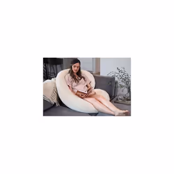 The CeeCee Pillow by PharMeDoc Organic Cotton Pregnancy Pillows C-Shape Full Body Pillow and Maternity Support ( Natural Cover)- Support for Back