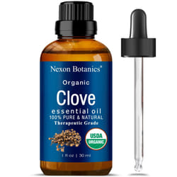 Organic Clove Essential Oil 30 ml - Pure, Undiluted Oil for Tooth Ache Ease - Soothes Sore Muscles - Clove Bud Essential Oil for Teeth, Gums, Toothac