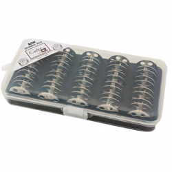 Cutex Pack of 25 Juki LU1508N  LU1560N  LU563 Metal Bobbins with Storage Case