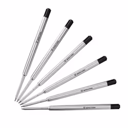 BASTION Pen Refill Ballpoint Black (6X) | Replacement for All Bastion Bolt Action Pens | Standard Pen Ink Refills Cartridge ( ...