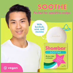 Shambar SOOTHE All Natural Shampoo and Conditioner Bar | Solid Hair Wash with Burdock  Mint & Jasmine | Sulfate Free & Vegan | Color Safe Shampoo Bar