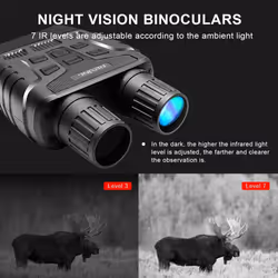 REXING B1 Night Vision Goggles Binoculars w/ LCD Screen, Infrared (IR) Digital Camera,Dual Photo+Video Recording for Spotting,Hunting up to 300 Meters
