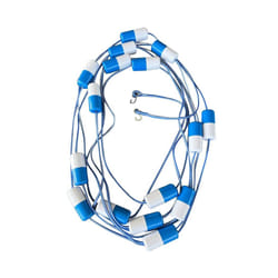 FibroPool Floating Pool Safety Rope  50 Foot  Adjustable Length Lane Divider with Hooks for Swimming Pools  Equipment to Divi