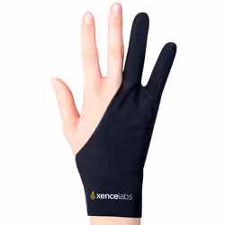 XENCELABS  Artist Glove  Drawing Glove Left Right Hand for Drawing Tablet  2 Finger Glove for Drawing  Black Size L
