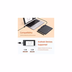 UGEE Drawing Tablet S640 Digital Graphics Pad with Battery-Free Stylus Tilt Function 8192 Pressure Sensitivity 10 Express Keys Pen Tablet for Beginner