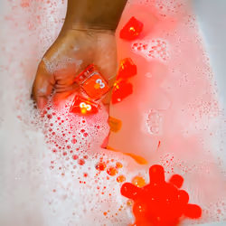 glo Elmo Light-Up Cubes Bath blocks Red
