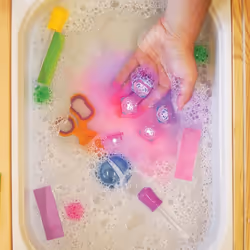 glo Abby Cadabby Light-Up Cubes Bath blocks Purple