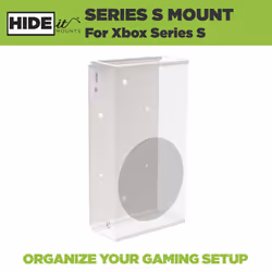 HIDEit Mounts Wall Mount for Xbox Series S - American Company - White Steel Mount for Xbox Series S - Wall Mount Kit works with Xbox Series S - Patent