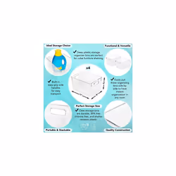 Plastic Storage Bins â Perfect Kitchen Organisation or Pantry Storage â Fridge Organiser, Pantry Organisation and Storage Bins, Cabinet Organisers