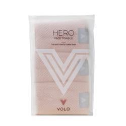 VOLO Hero Cloud Pink Face Towel | Reusable Facial Wash Cloths | Makeup Remover & Post Shower Washcloths | Ultra Soft, Absorbent, Gentle, Fast Drying N