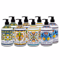 Perugia Italian Deruta Hand Soap - 21.5 fl oz Bottles - 8 pack - Lavendar  Sweet Orange  Lemon Verbana  and Olive Thyme