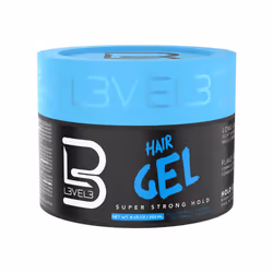 L3VEL3 Super Strong Hair Gel - Creates Sleek, Long Lasting Hairstyles - Gives Volume and Adds Shine -  Rinses out Easily - 25 ...