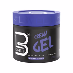 L3VEL3 Cream Hair Gel - Delivers Medium Hold and Volume - - Enriched with Vitamin B - Rinses out Easily - 500 ml