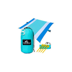 SUN NINJA Sand Free Beach Blanket - Outdoor Blanket  Beach Mat & Acces
