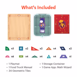 Osmo - Math Wizard and The Fantastic Food Truck Co. Games iPad & Fire Tablet -Ages 6-8/Grades 1-2 -Learn Geometry-Curriculum-Inspired-STEM Toy Gifts f