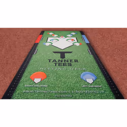 Tanner Hitting Deck | Softball Baseball Hitting Mat for Batting Tee Practice  Outdoor Indoor Batting Mat  Learn Proper Foot and Tee Position for All P