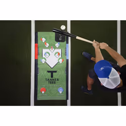Tanner Hitting Deck | Softball Baseball Hitting Mat for Batting Tee Practice  Outdoor Indoor Batting Mat  Learn Proper Foot and Tee Position for All P