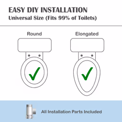 Lotus Smart Bidet ATS500 Remote Heated Seat  Temperature Controlled Wash  Warm Air Dryer  Easy DIY Installation  Made in Korea