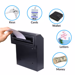 Pochar Door Drop Box for Mail  Rent  Deposit  and Night Key - Through