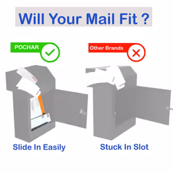 Pochar Door Drop Box for Mail  Rent  Deposit  and Night Key - Through