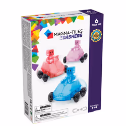 Magna-Tiles Dashers 6-Piece Set, Toy playset car, 3 yr(s), Blue, Purple, Red