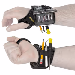 Tool Holster - Magnetic Wrist Wrap - Ergonomic Support Strap Embedded with high Strength Magnets for Carrying Screws, Nails,  ...