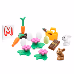 LEGO Friends Easter Accessory Pack (with Paint Brush Bunnies Eggs Flowers and Carrots)