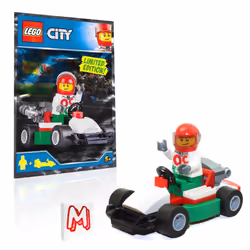 LEGO City Race Car Driver Minifigure with Go-Kart ?? (Limited Edition)