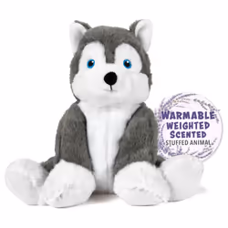 Warm Pals - Hayes Husky - 1.5lbs - Cozy Microwavable Lavender Scented Plush Toys - Heated Stuffed Animal - Heatable Coolable ...