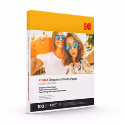KODAK Photo Paper Gloss 8.5 X 11 SNAPSHOT 100 count 48lb-180 g/m 2-8.5MIL (41302)