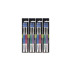 REACH Essential Care Interdental Firm Toothbrush, Duo Pack x 4, Full Head Hard Bristle Manual Toothbrushes, Variety Colors Multipack, Daily Oral