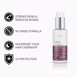 Joico Defy Damage Sleepover Overnight Nourishing Treatment | Strengthen Bond & Reduce Split Ends | No Rinse Treatment  3.38-Ounces