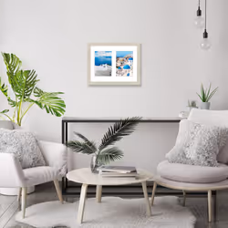 Americanflat 5x7 Double Picture Frame in Light Wood - Use as One 11x14 Picture Frame Without Mat or Two 5x7 Frames with Mat - Photo Frame wi