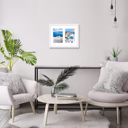Americanflat 5x7 Double Picture Frame in White - Use as One 11x14 Picture Frame Without Mat or Two 5x7 Frames with Mat - Photo Frame with En