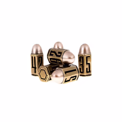 Bullet Metal Dice Set - Six Brass D6 Dices - Great For DND, Warhammer 40k, Role Playing Homebrews, D&D, Great RPG/Dungeons An ...