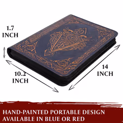 Trading Card Binder - 9 Pocket Album w Zipper - 360 Side Loading Folder for TCG - 3D PU Leather - For MTG, Disney Lorcana Trading Card Game, Magic The