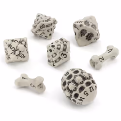 DND Dice Set - Set of 7 Polyhedral Skull & Bone RPG Dice - D20, D12,%D10, D10, D8, D6 & D4 Sided. Cool & Unique Gift for Dung ...