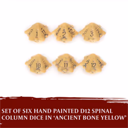 D12 Dice Set - Set of Six 12 Sided Dice - Skull & Bone Themed RPG Dice. Cool & Unique Gift for Dungeons & Dragons (DND)  Warhammer  D&D  Pathfinder  D