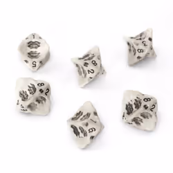 D8 Dice Set - Set of Six 8 Sided Dice - Skull & Bone Themed RPG Dice. Cool & Unique Gift for Dungeons & Dragons (DND) Warham ...