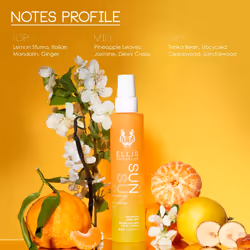 Ellis Brooklyn SUN Hair And Body Mist - Rich Floral Perfume with Italian Mandarin  Orange Flower Water  & Cedarwood  Vegan Perfume Made In The USA